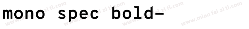 mono spec bold字体转换